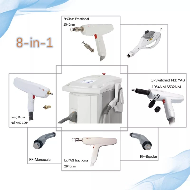 Medical Salon Machine Facial Beauty Equipment Machine IPL RF Elight Q-Switch ND YAG Laser Machine with Long Last&Natural Results