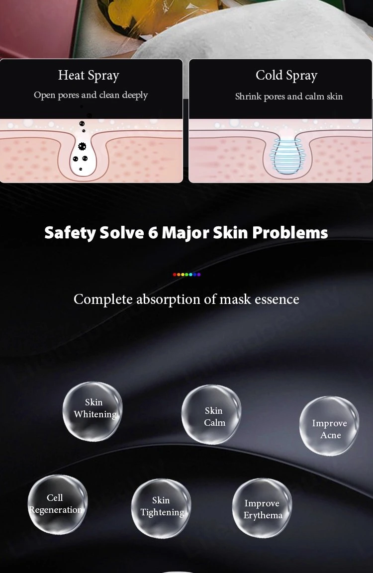 7 Color LED PDT Light Skin Care Beauty Machine LED Facial SPA PDT Therapy for Skin Rejuvenation Acne Remover Machine