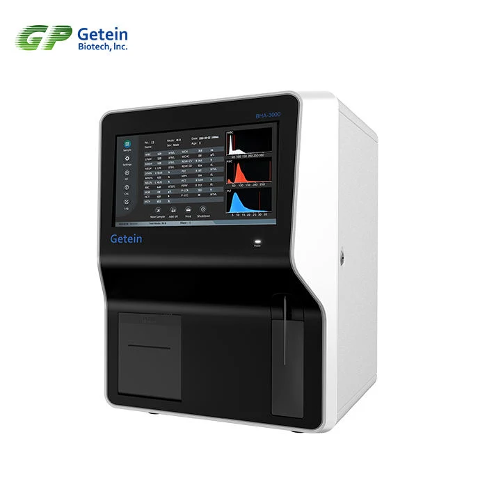 Getein Auto Hematology Analyzer Hot Sales BHA-3000 3 Part Differential Blood Test Automated Blood Analyzer for Rdw-CV Hospital Examine and Test